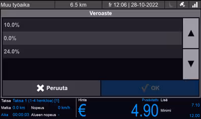 Veroasteen muuttaminen