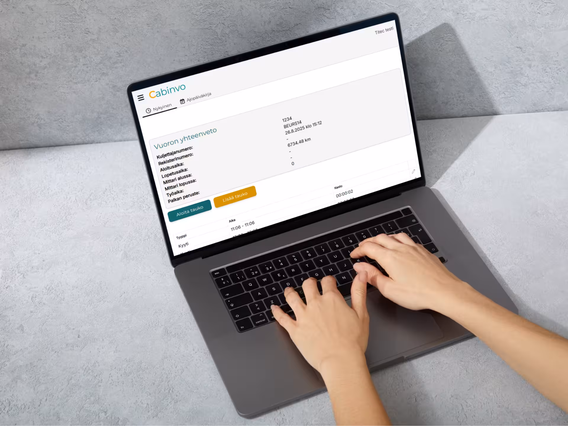 Cabinvo laskutusjärjestelmä yksinkertaistaa laskutuksen Cabman MDT taksamittarilla.